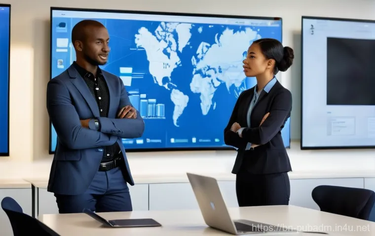 행정 리더십의 중요성 - Image Prompt 1: The Empathetic Digital Leader**