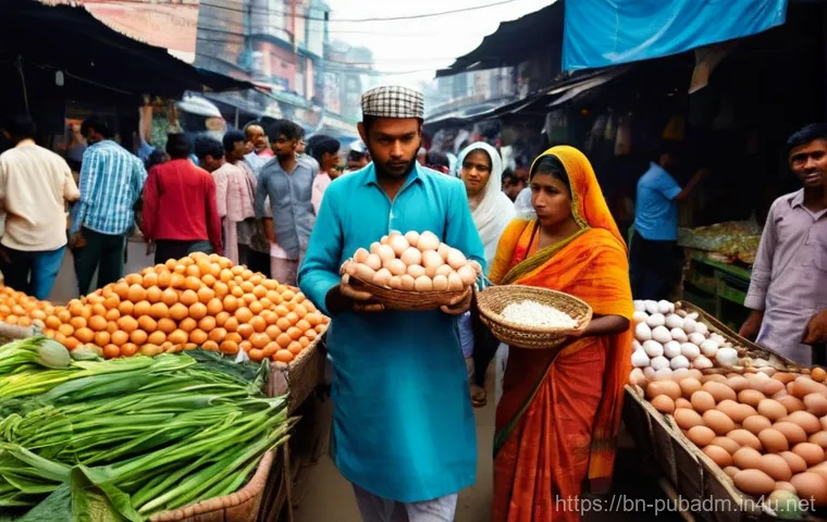 정부의 경제 정책과 효율성 - **Prompt:** A Bangladeshi family, consisting of a father, mother, and their young child (wearing a d...