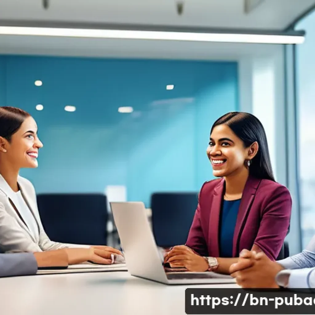 행정학에서의 조직문화 - A diverse group of professional office workers in a modern administrative setting, wearing formal bu...
